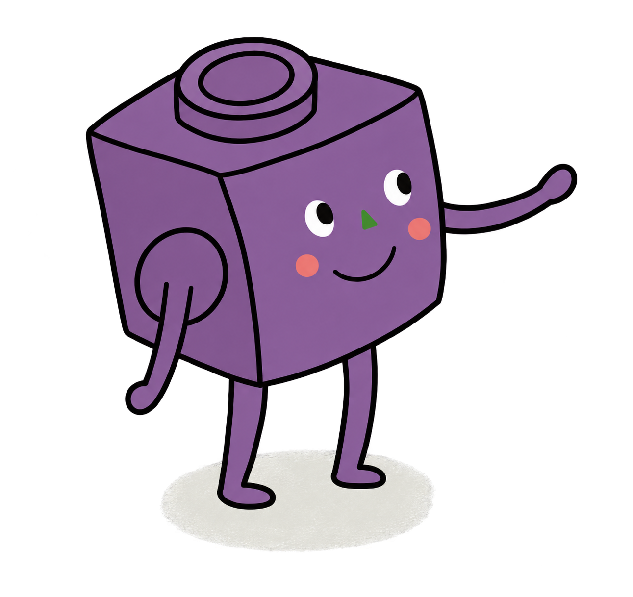 Purple Cubious character introducing Dr. Lilla